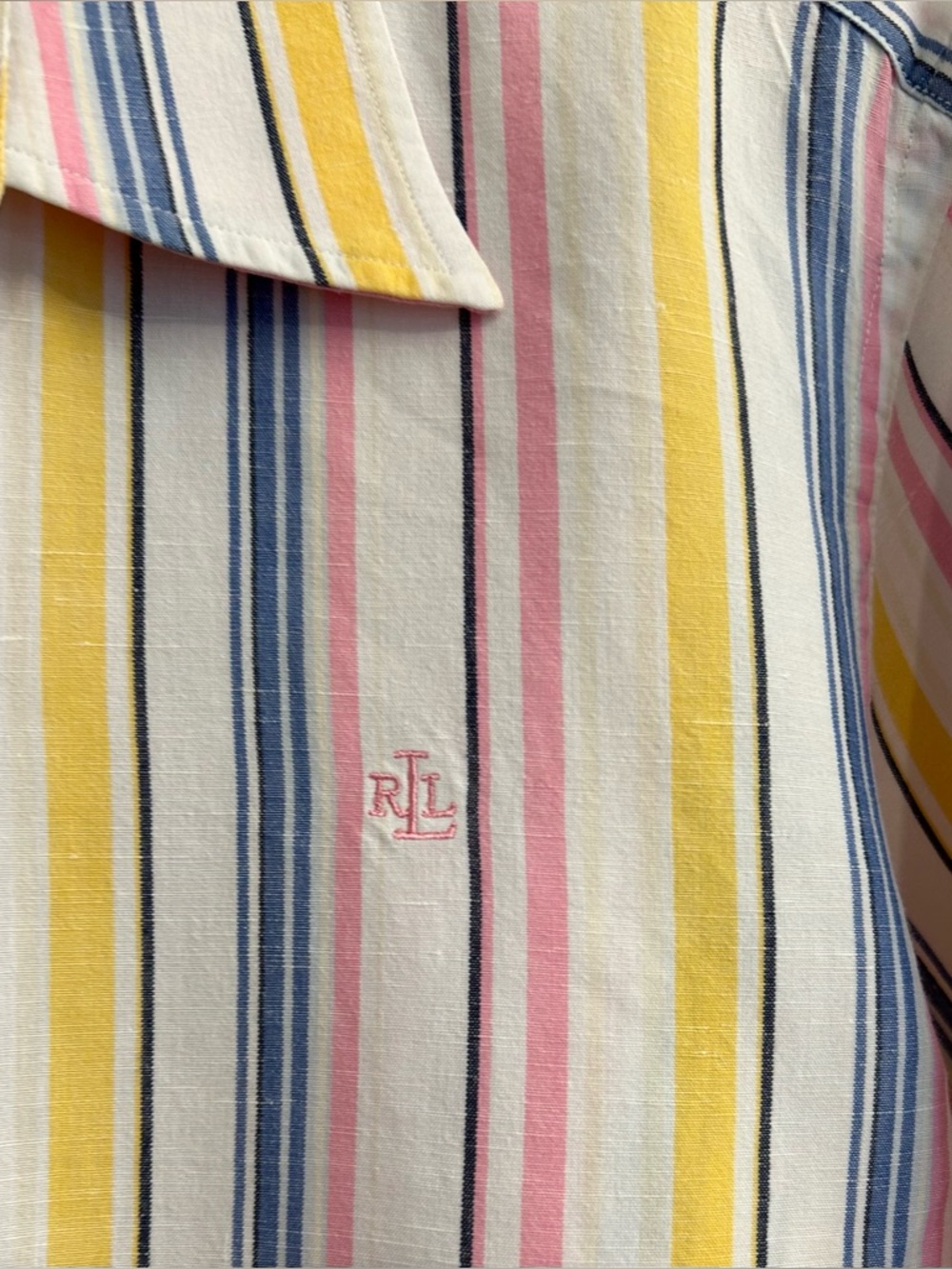 VTG Lauren Ralph Lauren Linen/cotton Blouse XL - Picture 3 of 11